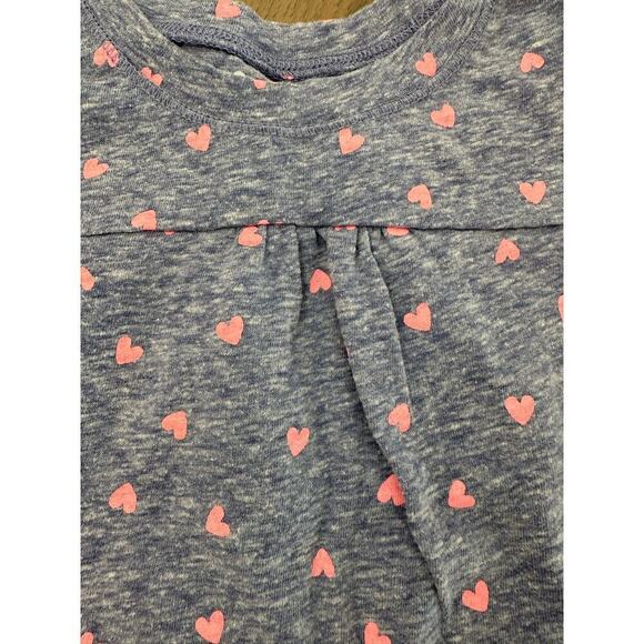 Circo Girls Pink and Purple Heart Heathered Long Sleeve Crew Neck Shirt Size 12M - Picture 4 of 7